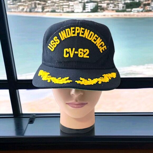 USS Independence Snapback Hat CV 62 US Navy Scrambled Eggs Vintage USA Made - Picture 1 of 15
